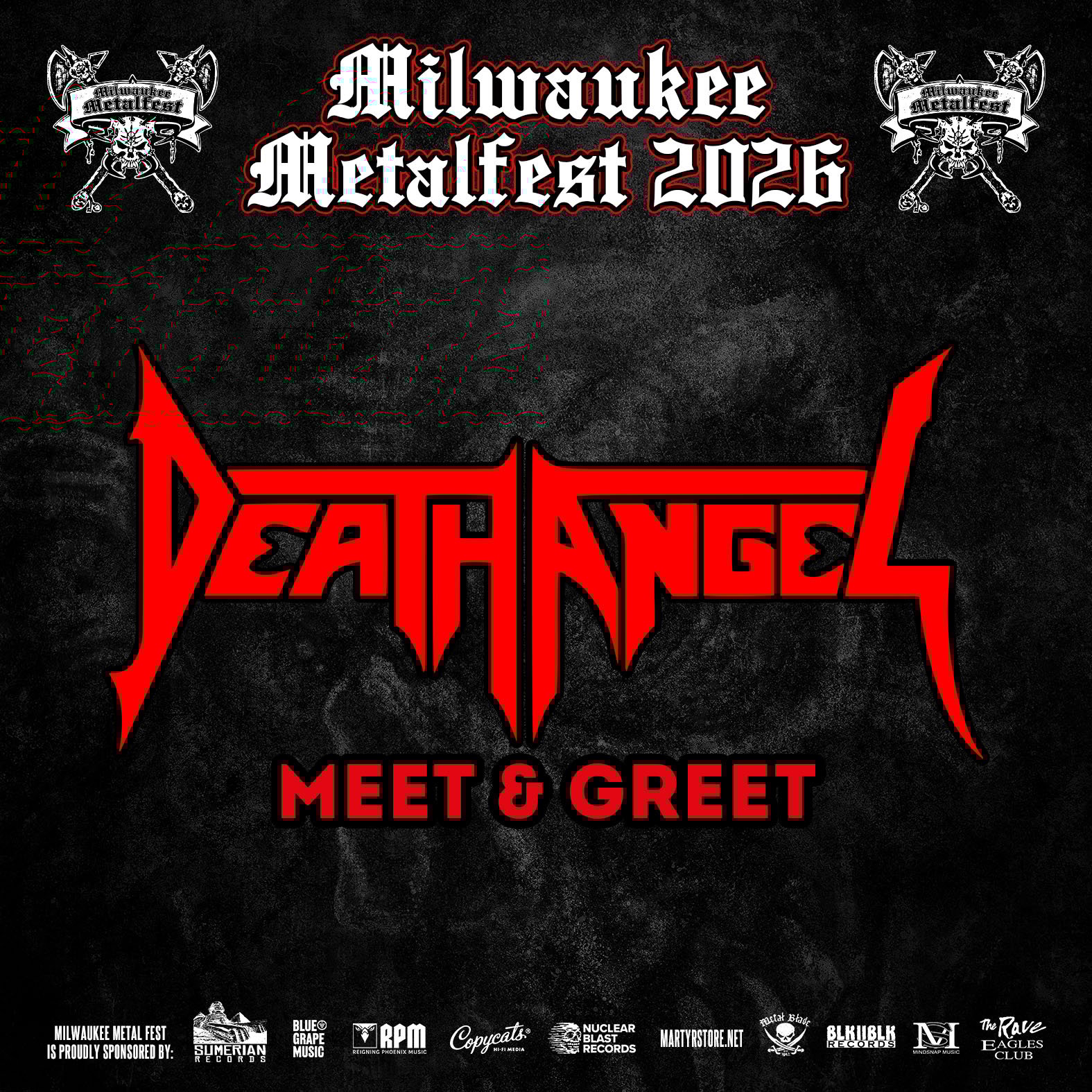 （36）◆Great Value◆Death Angelなどthrash系おまけ DEATH ANGEL VIP M&G FRI. JUNE 5TH | Martyr Hardcore Metal Online Store