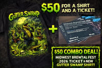 Image 1 of CROCK ROCK T SHIRT & MIDWEST BREWTAL FEST TICKET COMBO