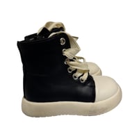 Image 3 of Rick Owens Inspired Kids High Top Sneakers Thick Sole Black White
