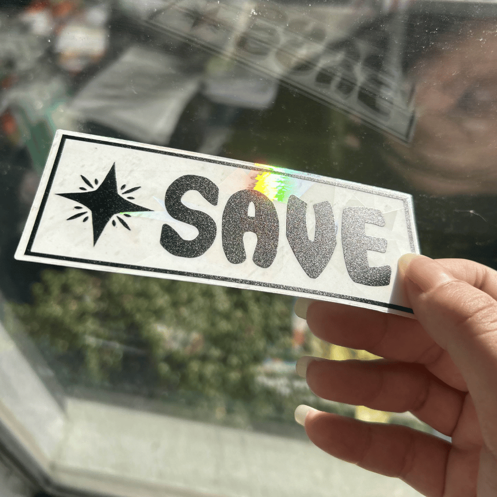 Image of Undertale SAVE Sun Catcher Window Decal