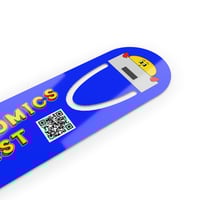 Image 4 of Talkin' Comics Podcast Metal Bookmark — QR Code Book Marker for Comic Fans
