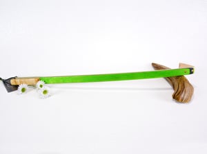 Image of Handmade Wooden Backscratcher, Spectraply Wood Green Hornet, Unique Gift for her, Gift for Teacher