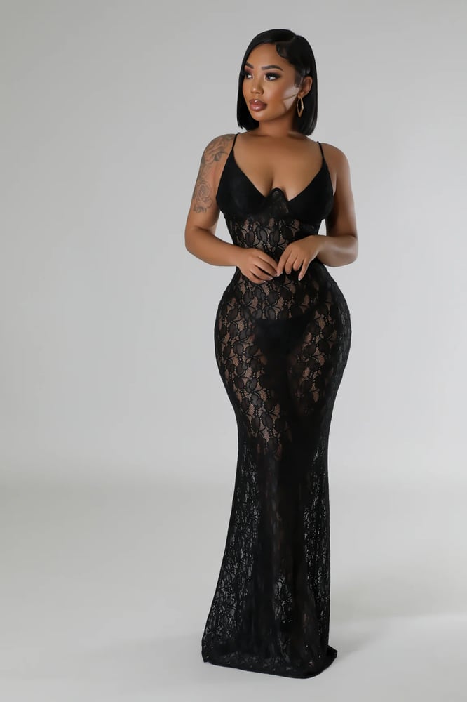Image of WET DREAMS LACE DRESS