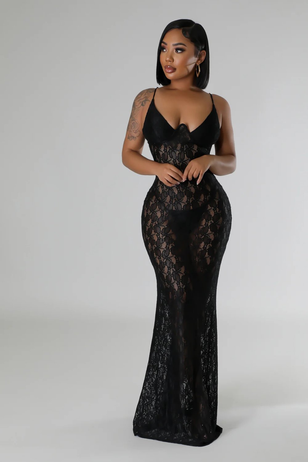 Image of WET DREAMS LACE DRESS