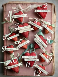 Image 3 of Spun Cotton Heart Ornaments (multiple options)
