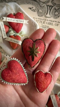 Image 5 of Spun Cotton Heart Ornaments (multiple options)