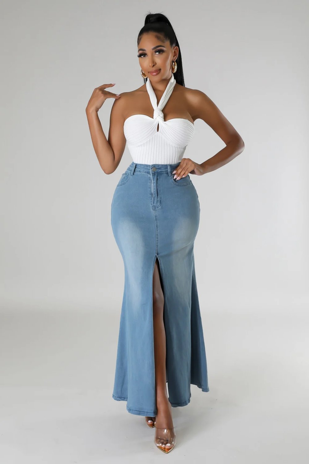 Image of KIA DENIM SKIRT