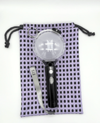 Image 1 of BTS / ARMY Logo (Purple) ARMY Bomb Drawstring Bag - Made To Order