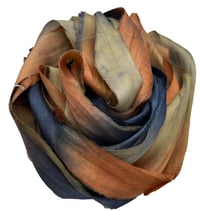 Image 2 of Ready To Ship!  10YD COBBLESTONE  HAND DYED SARI SILK RIBBON BY COLOR BURST SILK