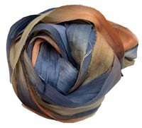 Image 5 of Ready To Ship!  10YD COBBLESTONE  HAND DYED SARI SILK RIBBON BY COLOR BURST SILK