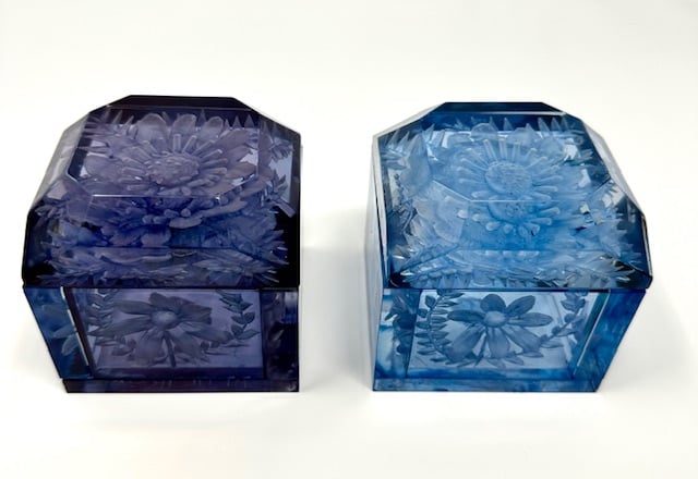 Jumbo Mini Lucite Box- Blues - Image 1 of 2