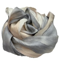 Image 1 of Ready To Ship!  10YD CLOUDY SKY  HAND DYED SARI SILK RIBBON BY COLOR BURST SILK