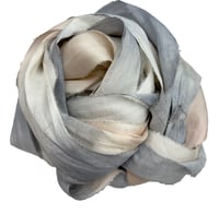 Image 9 of Ready To Ship!  10YD CLOUDY SKY  HAND DYED SARI SILK RIBBON BY COLOR BURST SILK