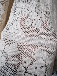 Image 5 of Upcycled Vintage Table Cloth Ruffled Boho Top