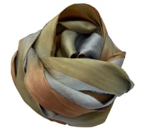 Image 3 of Ready To Ship!  10YD SHADOW DANCER  HAND DYED SARI SILK RIBBON BY COLOR BURST SILK