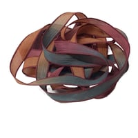 Image 2 of 1PC. COPPER CANYON 42" Hand Dyed Finished Edge Silk Wrist Wrap Bracelet/Jewelry/Craft Ribbons