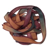 Image 3 of 1PC. COPPER CANYON 42" Hand Dyed Finished Edge Silk Wrist Wrap Bracelet/Jewelry/Craft Ribbons
