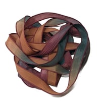 Image 7 of 1PC. COPPER CANYON 42" Hand Dyed Finished Edge Silk Wrist Wrap Bracelet/Jewelry/Craft Ribbons