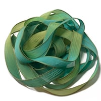 Image 2 of 1PC. JITTER BUG 42" Hand Dyed Finished Edge Silk Wrist Wrap Bracelet/Jewelry/Craft Ribbons