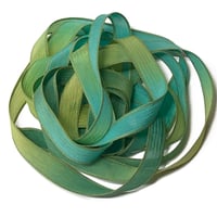Image 1 of 1PC. JITTER BUG 42" Hand Dyed Finished Edge Silk Wrist Wrap Bracelet/Jewelry/Craft Ribbons