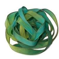 Image 4 of 1PC. JITTER BUG 42" Hand Dyed Finished Edge Silk Wrist Wrap Bracelet/Jewelry/Craft Ribbons