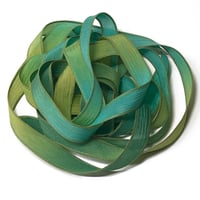 Image 6 of 1PC. JITTER BUG 42" Hand Dyed Finished Edge Silk Wrist Wrap Bracelet/Jewelry/Craft Ribbons