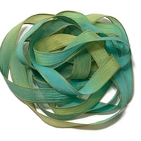 Image 7 of 1PC. JITTER BUG 42" Hand Dyed Finished Edge Silk Wrist Wrap Bracelet/Jewelry/Craft Ribbons