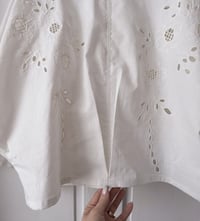 Image 3 of Upcycled Vintage Heavy Linen/Cotton Tablecloth Boho Top