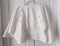 Image 2 of Upcycled Vintage Heavy Linen/Cotton Tablecloth Boho Top