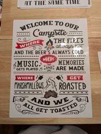Image 3 of Welcome To Our Campsite Sign.