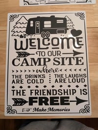 Image 3 of Welcome To Our Campsite Sign 2.