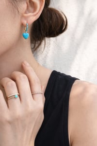 Image 4 of Turquoise Heart Promise Ring