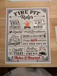 Image 3 of Firepit Rules Sign.
