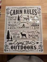 Image 3 of Cabin Rules Sign.
