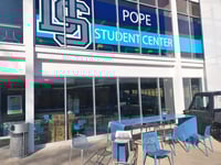 Image 1 of Dalton State Madi Gras window art