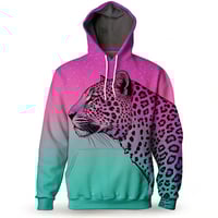 Image 1 of JUNGLE FADE LEOPARD PRINT HOODIE