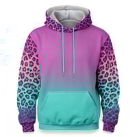 Image 2 of JUNGLE FADE LEOPARD PRINT HOODIE