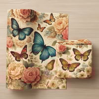 Image 2 of BUTTERFLIES AND BLOOM FABRIC BY THE YARD
