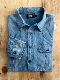 Image 1 of RRL INDIGO COTTON LINEN WORK-SHIRT