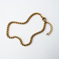 Image 2 of *NEW* Gold Box Chain Bracelet – Chunky 18K Gold Plated & Tarnish-Proof 