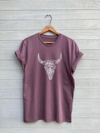 Image of Organic Cotton Bison Skull Tshirt