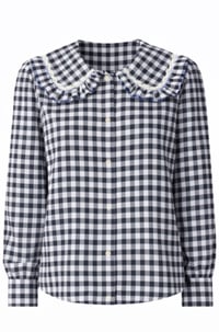 Image 2 of CAMISA CUADROS CUELLO  NEGRO