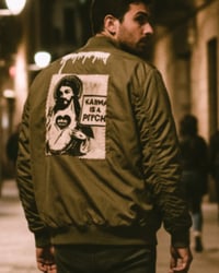 Image 1 of KARMA  BOMBER ¥ JACKET ¥ UNISEX¥ VINTAGE¥IBIZA ¥UPCYCLED ¥