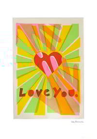Image 2 of Love You Fabric Print