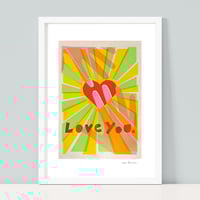 Image 3 of Love You Fabric Print