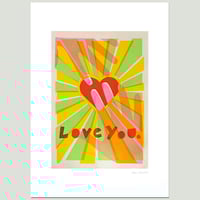 Image 1 of Love You Fabric Print