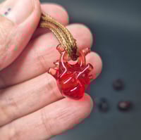 Image 1 of CARVED RUBY ANATOMICAL HEART