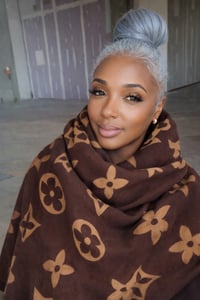 Image 2 of Mocha Bloom Luxe Shawl