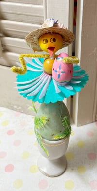 Vintage Egg Cup Cute Chickie Easter Spring Decoration