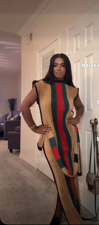 Heritage Stripe Drape Maxi Dress